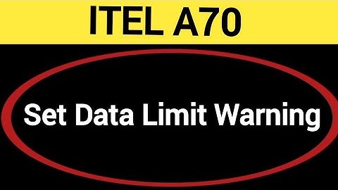 how to set data limit warning,ITEL A70 me data limit kaise set karen