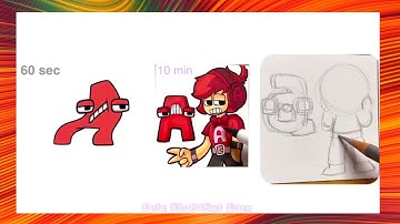 Alphabet Lore but Draw ALL Different Versions | 10 minutes and lowercase drawing | A-F | part 4