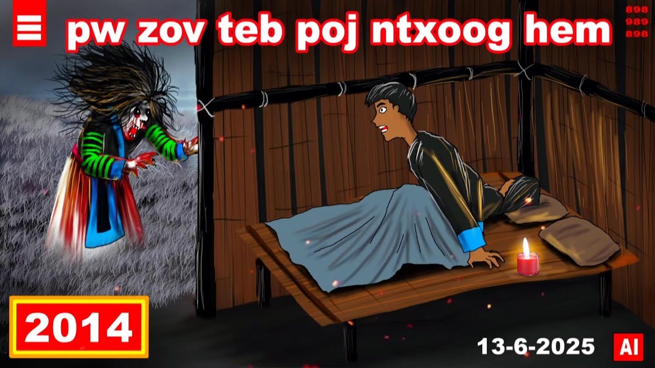 dab hais hmoob - 2014 - 13-6-2025 pw zov teb poj ntxoog hem, คืนไปนอนเฝ้าไร่, At the Farm.