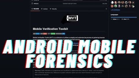 Android Mobile Forensics - MVT Mobile Verification Tool