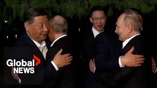 Xi hugs Putin as Russia-China talks sealed with rare show of affection Chinese President Xi Jinping surprised many by giving Russian President Vladimir Putin a rare hug in front of cameras, ..., From YouTubeVideos