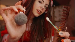 ASMR | Massage, Ear Cleaning, Scalp Check |🤶 Mrs Claus Pampers You