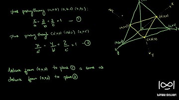 Q32. Two systems of rectangular axes have the same origin.If a plane cuts them at a distance a,b,c..