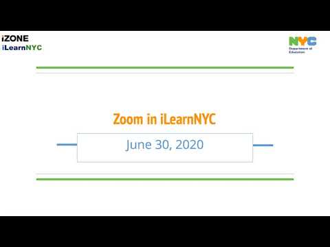 Using Zoom in iLearnNYC LMS / Brightspace