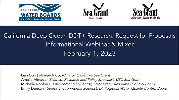 California Deep Ocean DDT+ Research RFP Informational Webinar