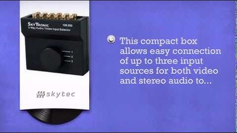 AudioVideo input selector 3-way Black - DJkit.com