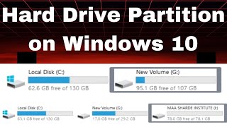 Hard Drive Partition on Windows 10 @maasharde2001