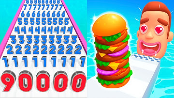 Number Master VS Sandwich Run - All Levels SpeedRun Gameplay Android iOS Ep1