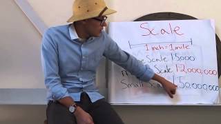 Components of a map: Compass, scale, and key