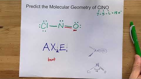 Predict the Molecular Geometry of ClNO (nitrosyl chloride)