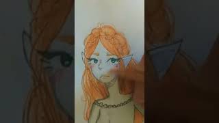 Elf girl drawing 🧝‍♀️