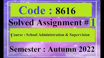 AIOU Code 8616 Solved Assignment No 1 Autumn 2022 | Baloch Academy