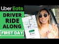 Uber Eats Driver First Day Ride Along | Learning The App | Part 1