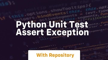 python unit test assert exception
