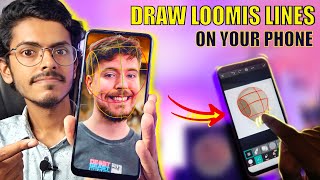 How to Draw Loomis Lines On Reference Photo Digitally ✏️// @MrBeast drawing screenshot 4