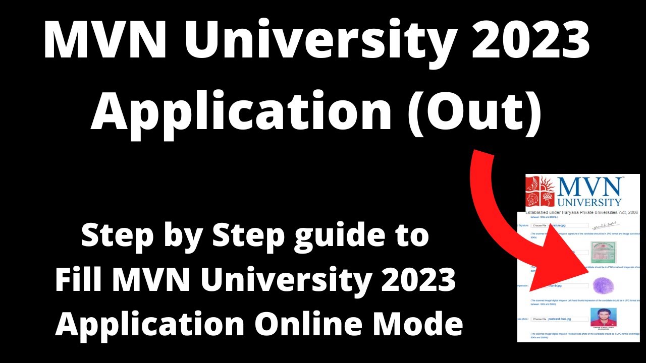 Mvn Application MVN University Admission 2023 Application (Started)- How to Fill MVN ...