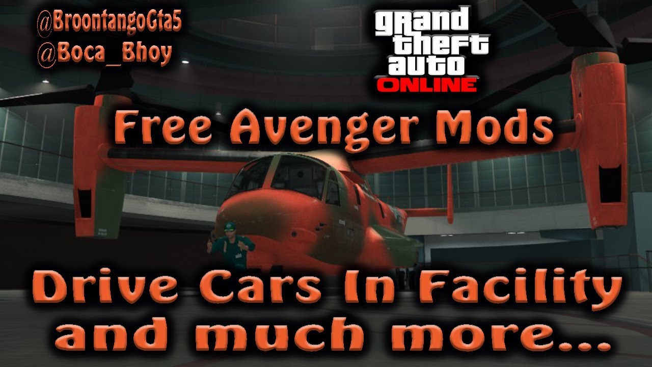 (PATCHED) GTA 5 Free Avenger Mods / Drive Cars In Facility / Invisible