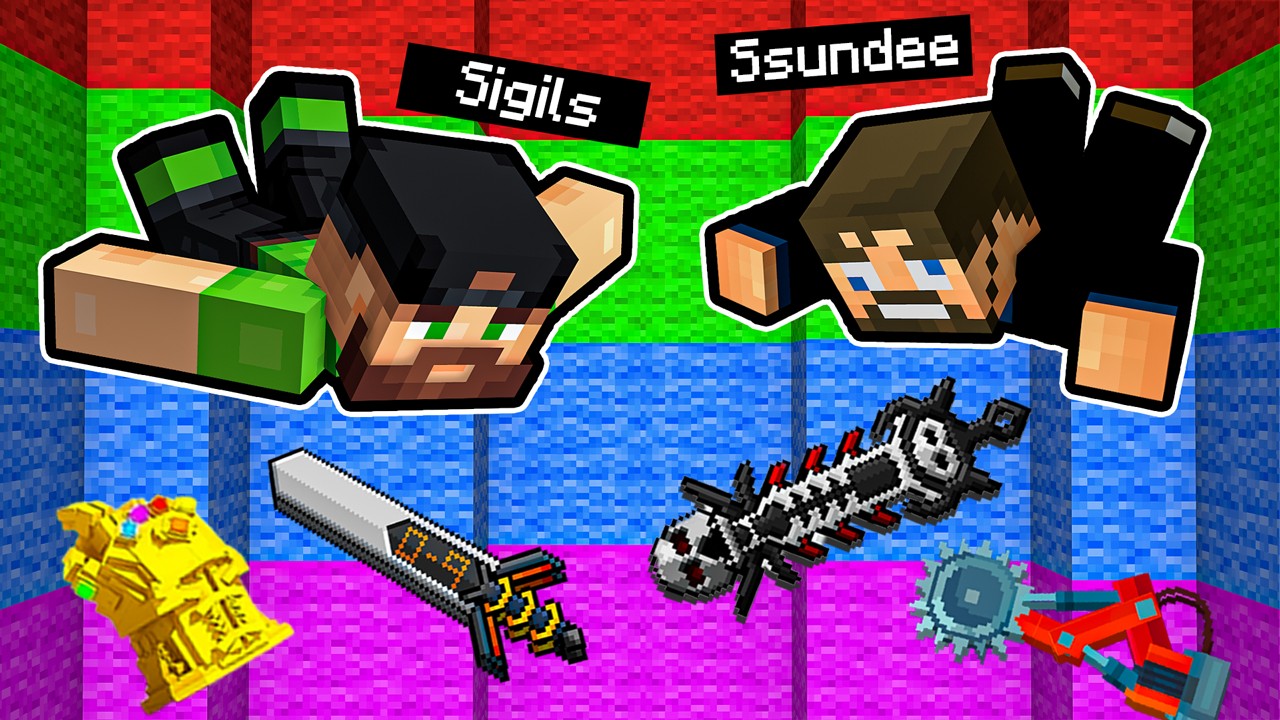 DROP for OP FALLING WEAPONS in Minecraft - YouTube