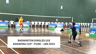 M166 - Under 15 Badminton Singles | Amanora Cup (Poona Gymkhana) - Pune - Jan 2024