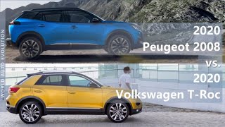 Welcome to the video comparison between peugeot 2008 vs volkswagen
t-roc. please note that this is only a technical comparison, based
solely on dat...