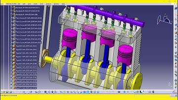CATIA training -  Engine simulation using DMU kinematics