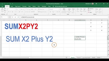 SUMX2PY2 FUNCTION(SUM X2 PLUS Y2)l EXCEL 2019