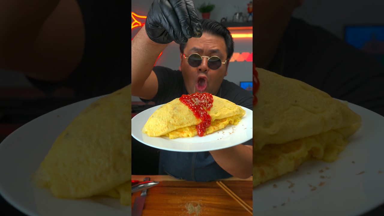 ข้าวผัดเบคอน ห่อไข่ #Shorts #asmr