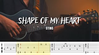 SHAPE OF MY HEART en guitarra Fingerstyle | Tutorial | TAB fácil