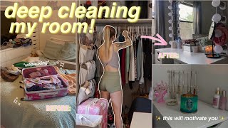 DEEP CLEAN my ROOM with me! *chill/motivational vibes* | SavWay