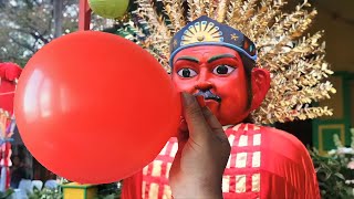 LUCU! ONDEL ONDEL BETAWI TIUP BALON, NANGIS BALON NYA PECAH PART 2