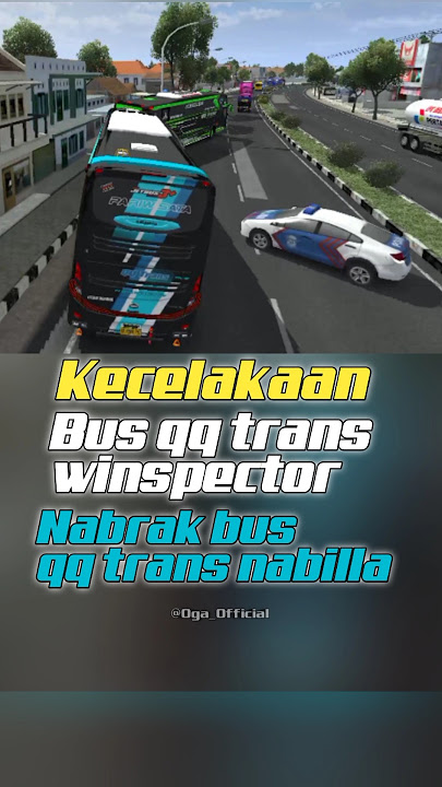 Bus qq trans winspector nabrak bus qq trans nabilla..#shorts #bussid #viralvideo #ets2