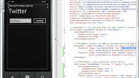 Twitter Application on Windows Mobile 7 using Silverlight and XAML