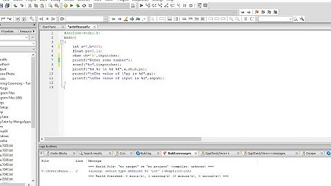 printf and scanf functions in C