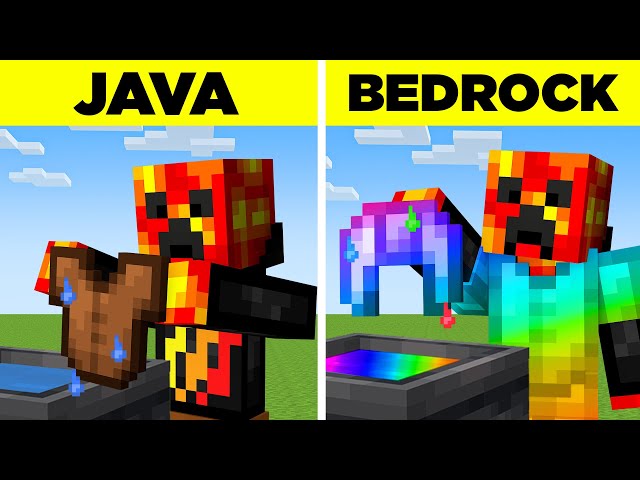 50 JAVA vs BEDROCK Myths in Minecraft! class=