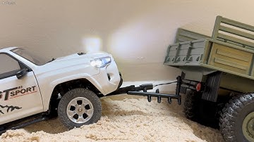 RC Cars TOYOTA Fortuner OFF ROAD Fail Helping by WPL C24 but Fail, Get Help both by WPL B16 Truck