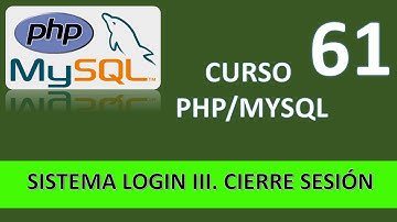 Curso PHP MySql. Sistema de login III. Cerrar sesión. Vídeo 61
