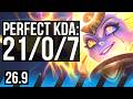 ZOE vs VLADIMIR (MID) | Perfect KDA: 21/0/7, 56K damage | EUW Master | 26.9