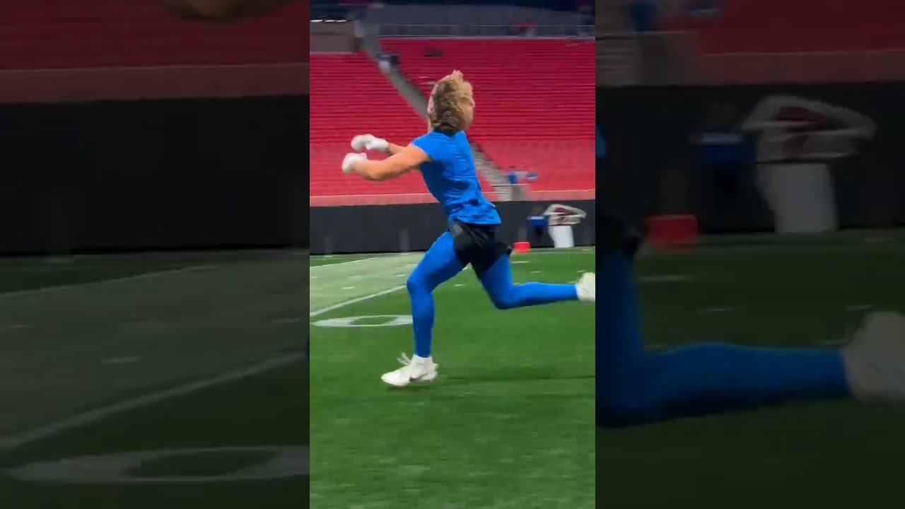 Isaac TeSlaa Getting Some Reps Pregame Detroit Lions