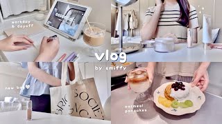 cozy & productive days in my life👩🏻‍💻 cooking & baking, breakfast 🍒, new bag
