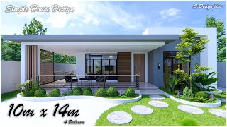 House design idea |  10m x 14m (140sqm) | 4Bedrooms