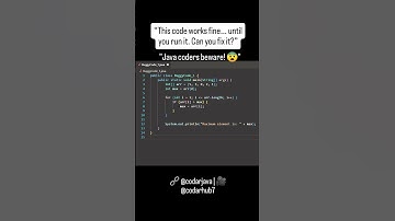 🚨 Java Crash Alert!Code sahi dikhta hai… par crash kar deta hai?👇 Comment karo #codarjava  #javadoc