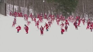 Santas hit the slopes