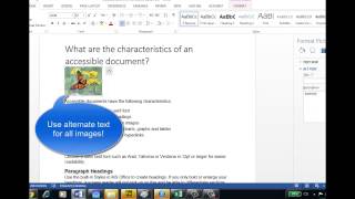 Creating an Accessible PDF from a WORD Document