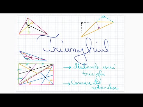 Triunghiul: mediana, concurenta medianelor intr-un triunghi - Clasa a VI-a