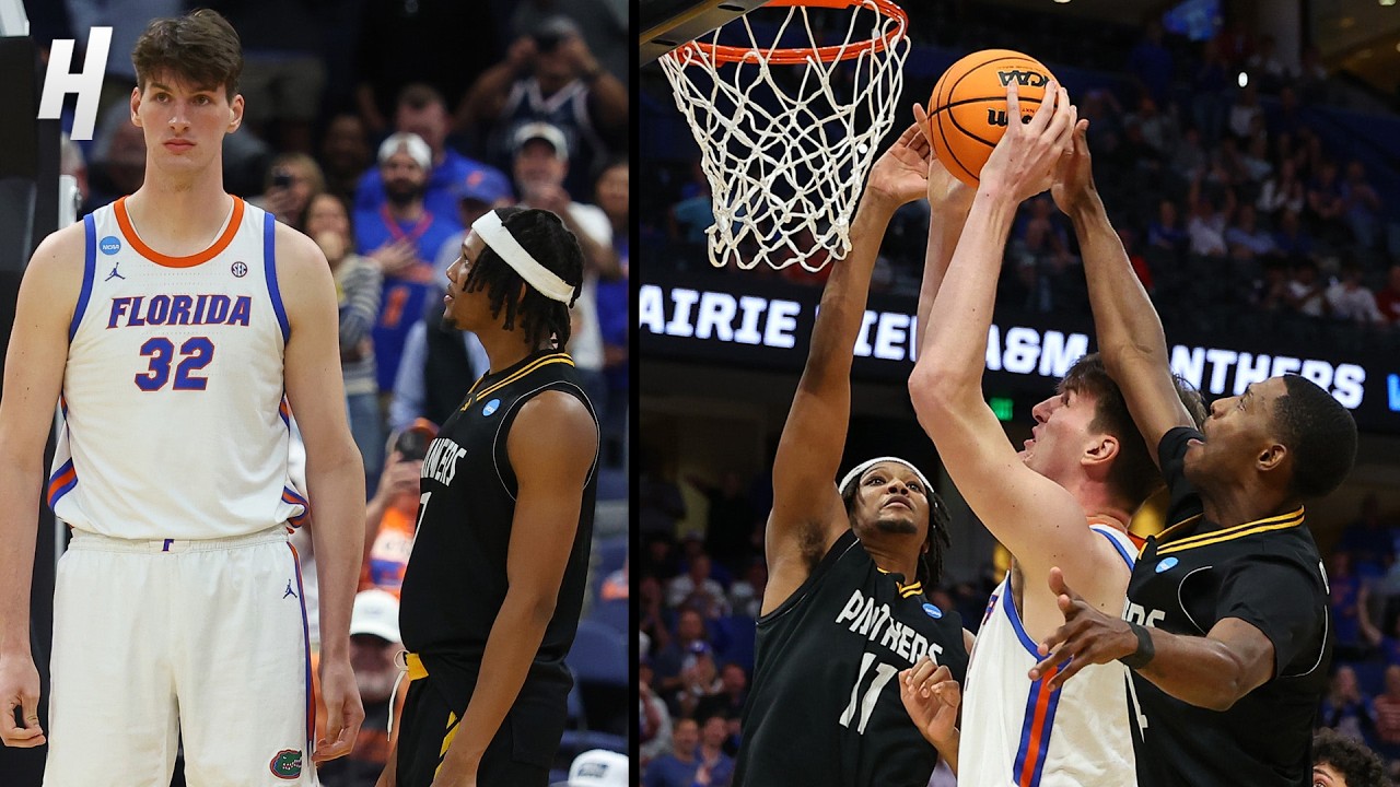 7’9 Olivier Rioux with the SLAM and the bench goes WILD 😤