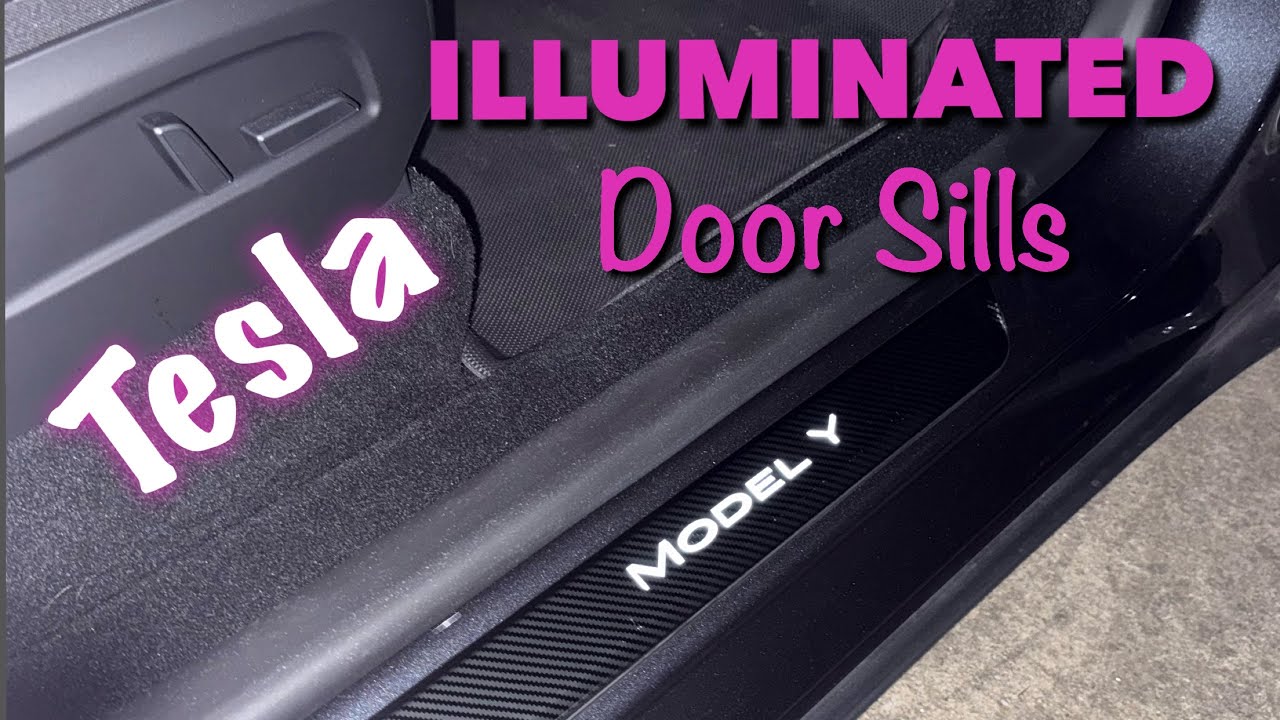 ILLUMINATE Your TESLA Model Y with These Door Sills by Hansshow