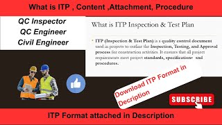Famous What is ITP in Construction? Inspection & Test Plan Explained! Understanding ITP & Its Attachments Profile
