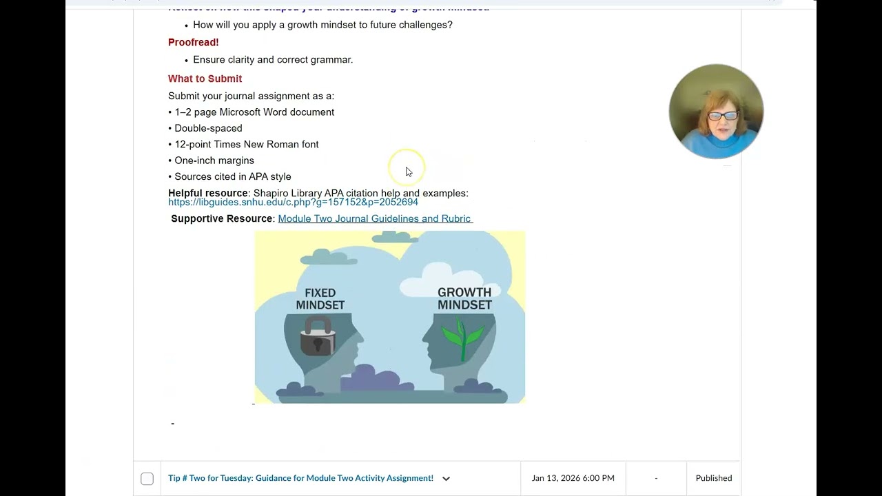 Viewing Announcements Module 2 Assignments
