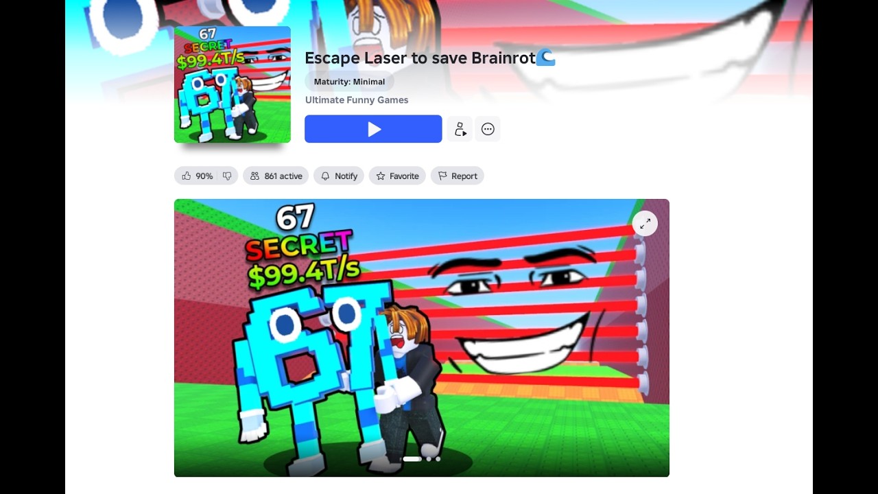 Escape lasers from brainrots