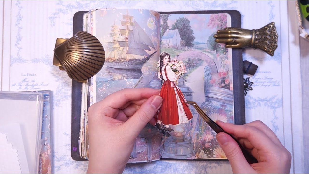 다꾸asmr 아름다운 그날의 기억🫧 Scrapbooking Journaling Collage コラージュ